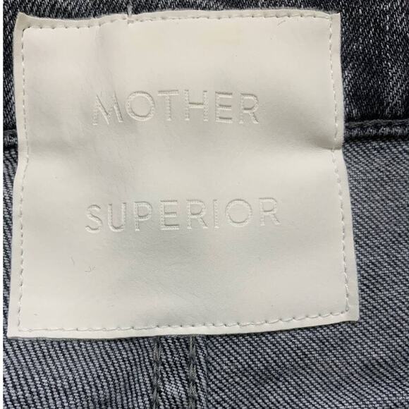 Mother Superior Jeans Womens 33x25 The Ditcher Crop Show Acid Wash Streetwear - Picture 7 of 16